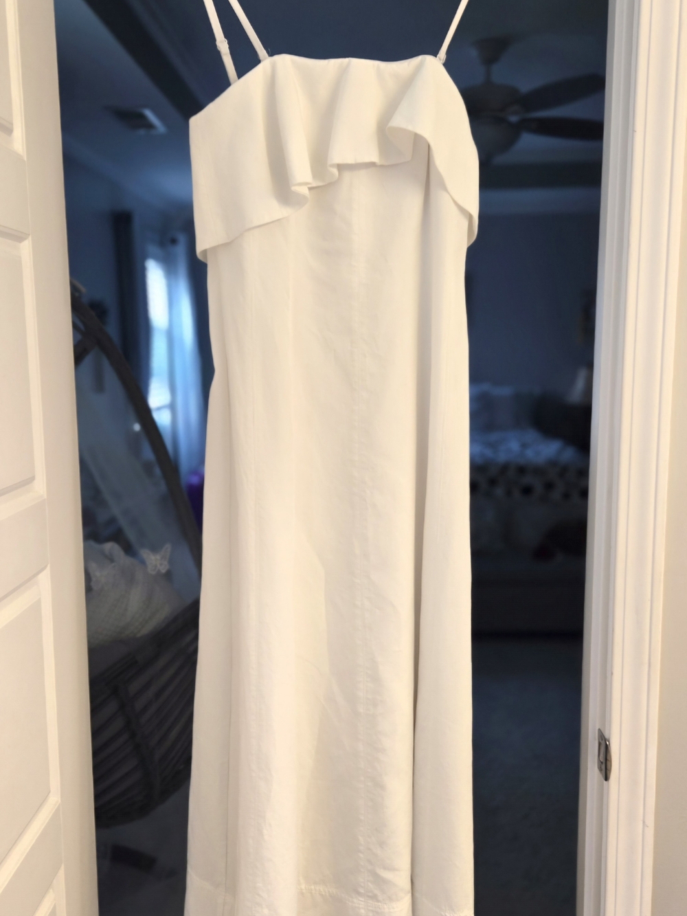 White House Black Market Linen-Blend Strapless Maxi Dress ( Regular) - Picture 6 of 10